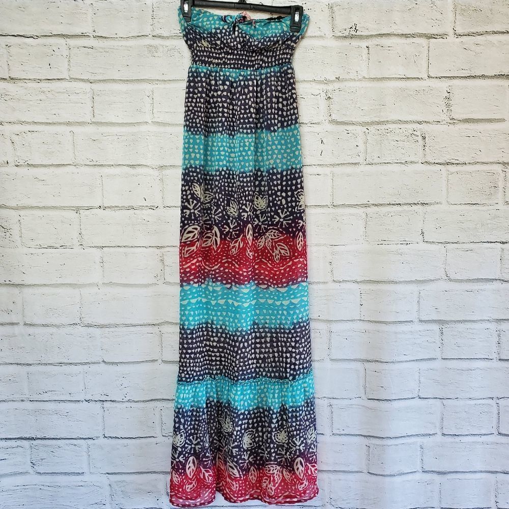 Roxy Sleeveless tube top maxi dress Size xs